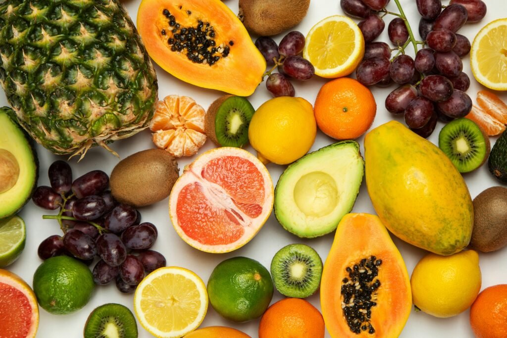 Frutas para el calor dispuestas
